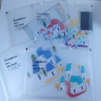 Countryside Village Fashion A4 Plastic Document Wallets Zipper File Folders
