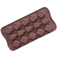 Santa Claus Christmas Tree Xmas Gift Silicone Mould Chocolate Fondant Jelly Mold