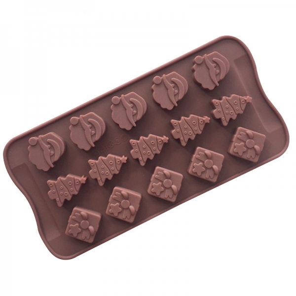 Santa Claus Christmas Tree Xmas Gift Silicone Mould Chocolate Fondant Jelly Mold