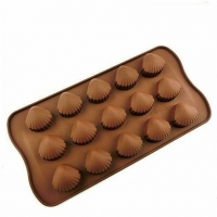 15 Seaside Shells Silicone Mould Chocolate Fondant Jelly Ice Cube Mold