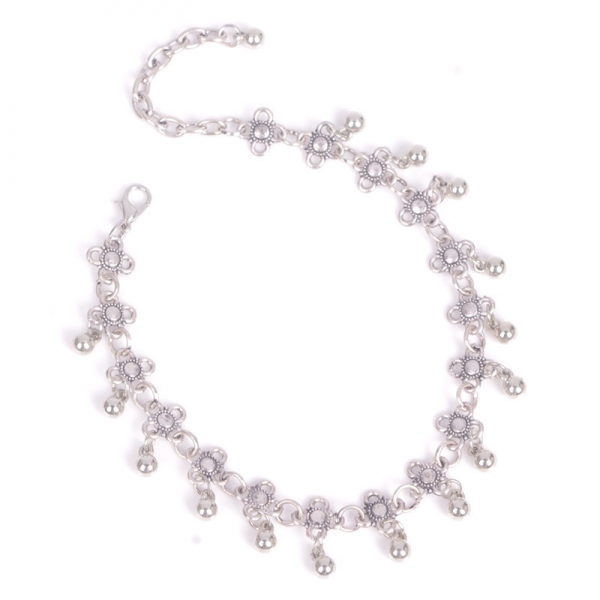 Silver Daisy Flower Fashion Anklet Ankle Bracelet Women Foot Chain Beach Jewelry