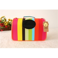 Rainbow Colour Ventilated Pet Travel Bag Cat Carrier Soft Crate Puppies Small Dogs