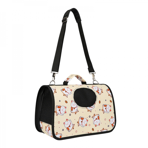 Fortune Cat Ventilated Pet Travel Bag Cat Carrier Soft Crate Puppies Small Dogs