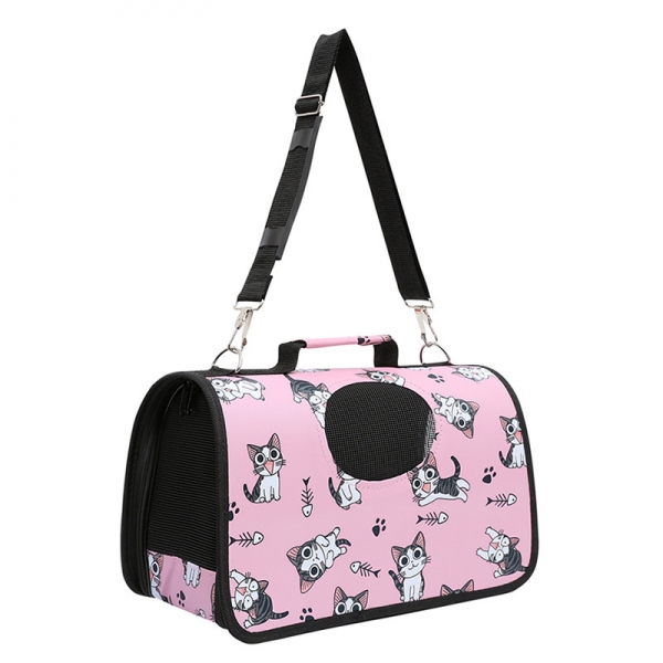 Cats Patterned Ventilated Pet Travel Bag Cat Carrier Soft Crate Puppies Small Dogs