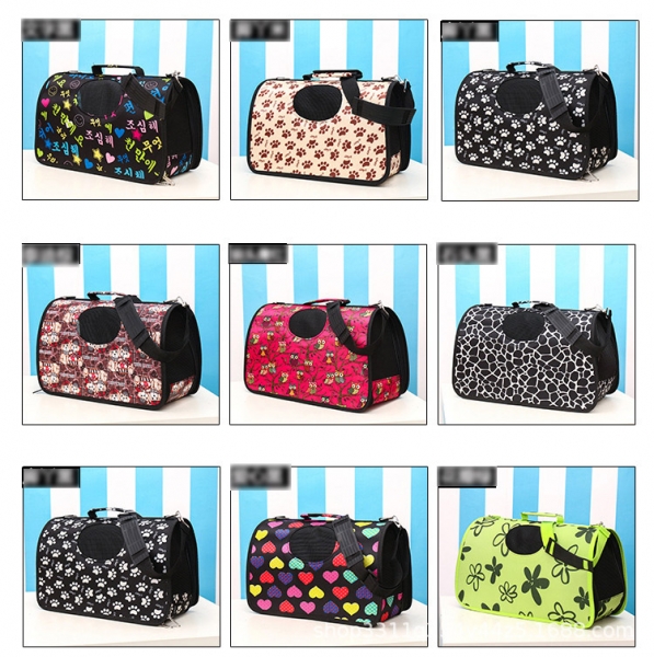 Ventilated Pet Travel Bag Cat Carrier Soft Crate Puppies Small Dogs