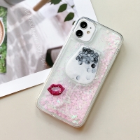 Glitter Liquid - Lip Wine White iPhone 6 6S Phone Case