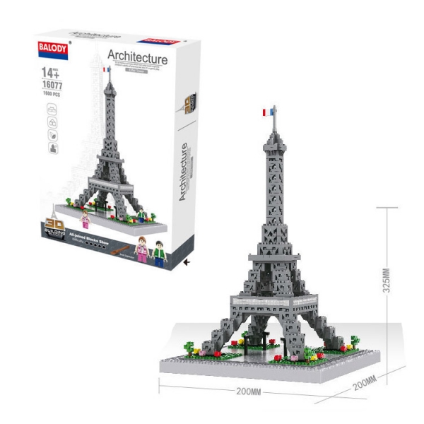 Paris Eiffel Tower Famous Landmarks Building Bricks Construction Blocks Toy Set