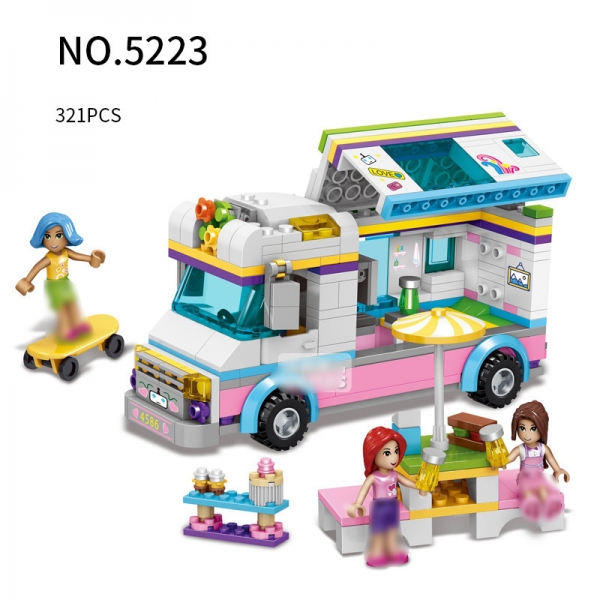 Girls Caravan Camping Site Party Building Bricks Construction Blocks Toy Set
