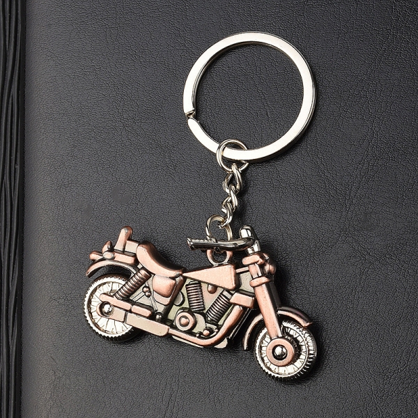 Motorcycle Cool Silver Keyrings Novelty Metal Key Rings For Men And Boys