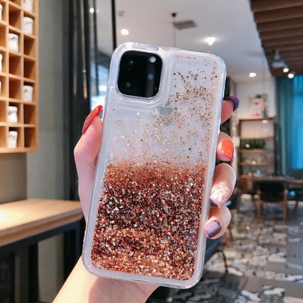 Glitter Liquid - Gold iPhone XS MAX Phone Case