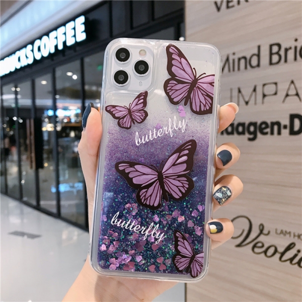 Glitter Liquid - Butterfly A iPhone XS MAX Phone Case