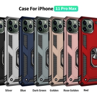 Heavy Duty Shock-Proof Protective iPhone Case Finger Ring Mount Kickstand