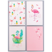 Pink Flamingo Cute A5 Notebooks Wild Animals Cover Lined Note Books