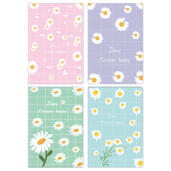Daisy Flowers Cute A5 Notebooks Floral Cover Note Books