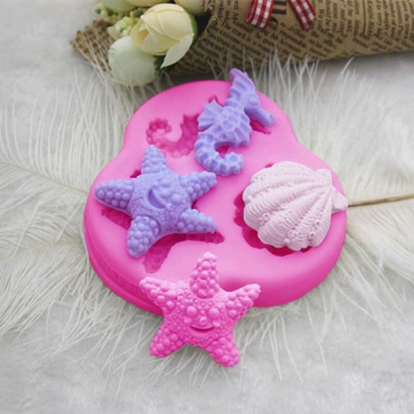 Seahorse Shell Starfish Silicone Mould Chocolate Fondant Jelly Sugar Paste Mold