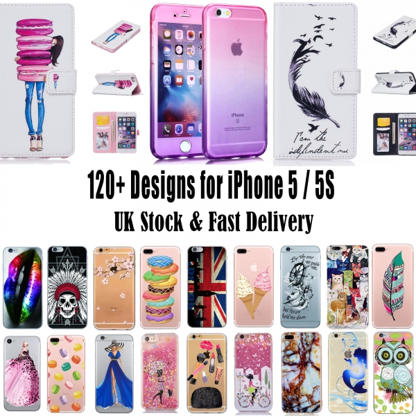 iPhone 5 5S Liquid Glitter Hard Phone Case Silicone Soft Cover Clearance Offer