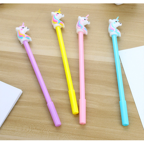 4pc Rainbow Unicorn Ballpoint Gel Pens Cute Funky Kids Party Gift Bag ...