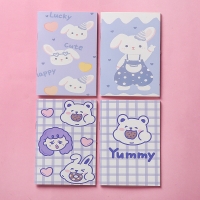 4pk Girl Rabbit Bear Animal Friends Mini Cute Notebooks Small Notepads Memo Pads