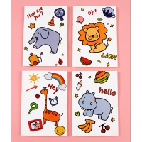 4pk Zoo Animals Lion Elephant Giraffe Hippo Cute Mini Notebooks Small Memo Pads