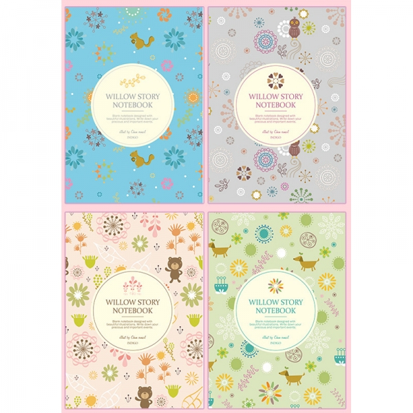 4pk Garden Flowers Animals Cute Floral Mini Notebooks Small Notepads Memo Pads
