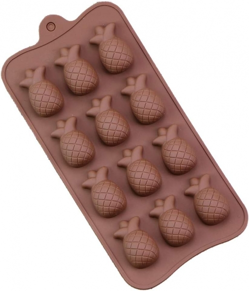 12 Pineapples Fruits Silicone Mould Chocolate Fondant Jelly Ice Cube Mold