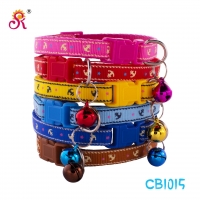 Anchor Printing Adjustable Kitten Cat Collar With Bell And Snap Buckle