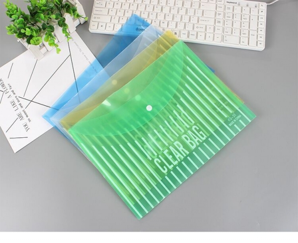 Stripe Pattern Fashion A4 Plastic Document Wallets File Folders