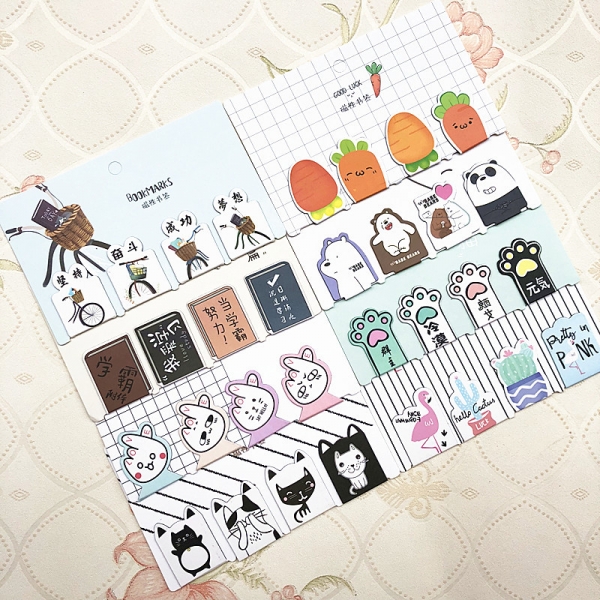 12pc Animals Cats Cute Magnetic Bookmarks For Books Book Markers With Magnets