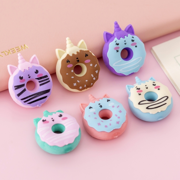 Cute Doughnuts Erasers Novelty Fun Kids Rubbers Party Gift Bag Fillers