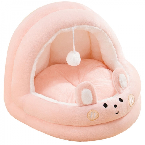Pink Soft Cat Cave Bed Tent House For Cats Kitten Puppies Small Dogs Machine Washable