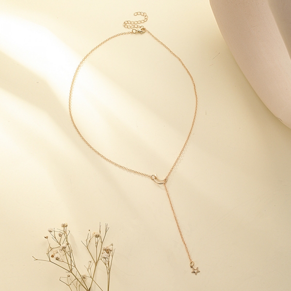 Star And Moon Necklace Pendant Choker Collar Statement Chain Fashion Women Jewellery