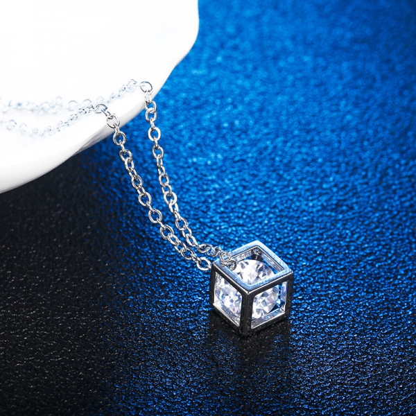 Square Necklace Pendant Choker Collar Statement Chain Fashion Women Jewellery