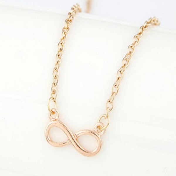 Number Eight Shape Necklace Pendant Choker Collar Statement Chain Fashion Women Jewellery