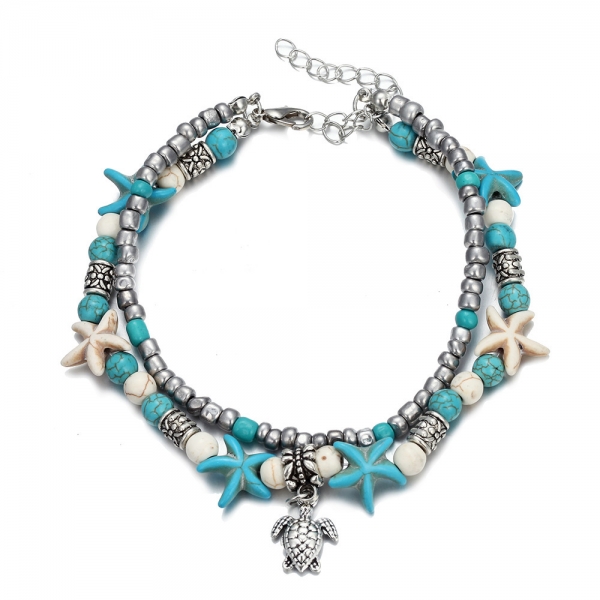 Sea Animals Starfish Turtles Fashion Anklet Ankle Bracelet Women Foot Chain Beach Jewellery Jewelry