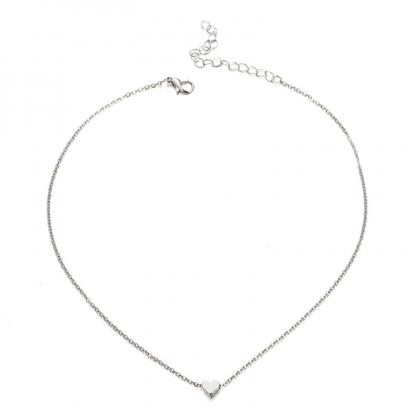 Feshion Heart Shape Necklace Pendant Choker Collar Statement Chain Fashion Women Jewellery