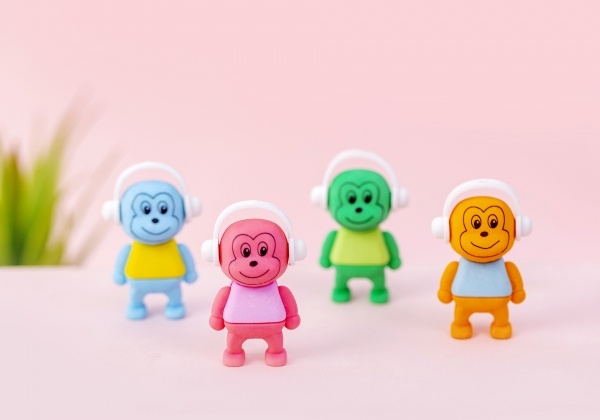 Cute Monkey Animals Puzzle Erasers Fun Kids Rubbers Party Gift Bag Fillers