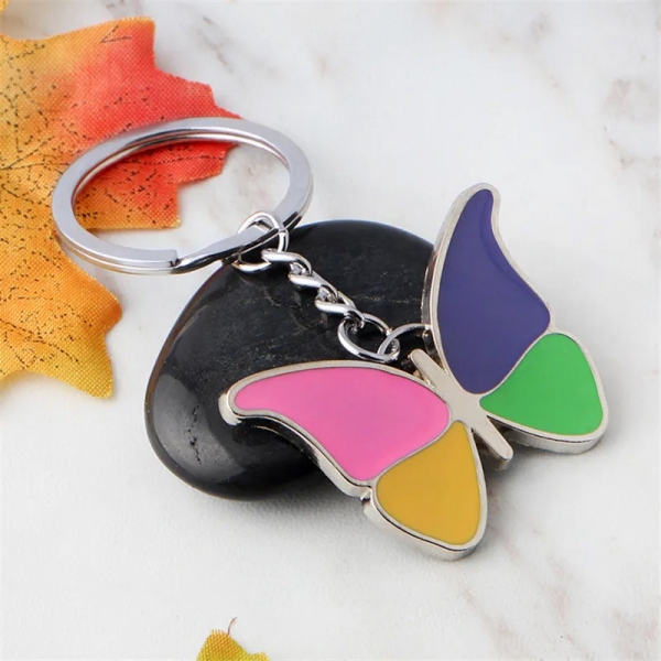 Colorful Butterfly Bag Charms Handbag Women Keyrings Pendant