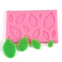 Leaves Pink Silicone Mould Chocolate Fondant Jelly Sugar Craft Mold Cake Topper