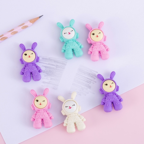 Rabbit Cute Animal Puzzle Erasers Fun Kids Rubbers Party Gift Bag Fillers