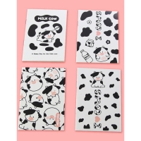 4pk Milk Cow Cute Animals Mini Notebooks Small Notepads Notes Pad Memo Pads
