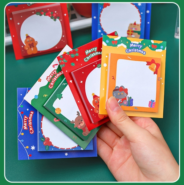 4pk Cute Christmas Sticky Notes Pad Xmas Stocking Bag Fillers For Children Kids