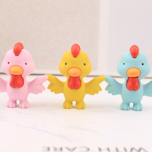 Chicken Cute Animal Puzzle Erasers Fun Kids Rubbers Party Gift Bag Fillers