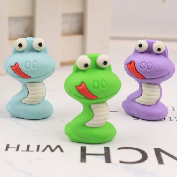 Animals Snake Cute Animal Puzzle Erasers Fun Kids Rubbers Party Gift Bag Fillers