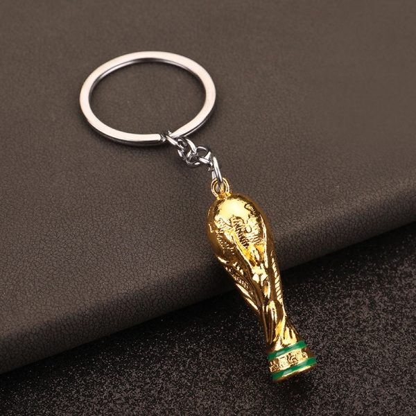 Football World Cup Trophy Golden Hercules Keyring Football Fans Gift Key Fob