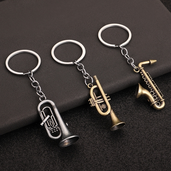 Retro Style Cooper Musical Instrument Keyring