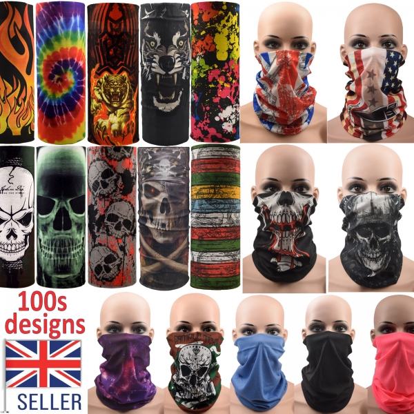 Multi Use Face Mask Cover Neck Tube Scarf Snood Bandana Outdoor Sports Biker