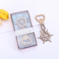 Retro Style Boat Ship Sailor Wheel Metal Bottle Opener With Gift Box Party Favor