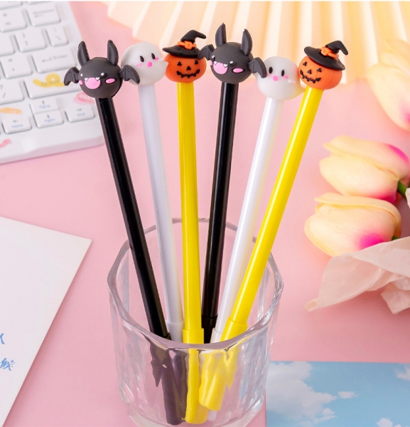 4-12pc Halloween Ghost Pumpkin Ballpoint Gel Pens Kids Party Gift Bag Fillers