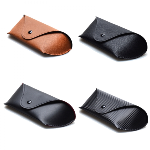 4pk Black Brown Leather Reading Spectacle Glasses Cases FREE Cleaning Cloth