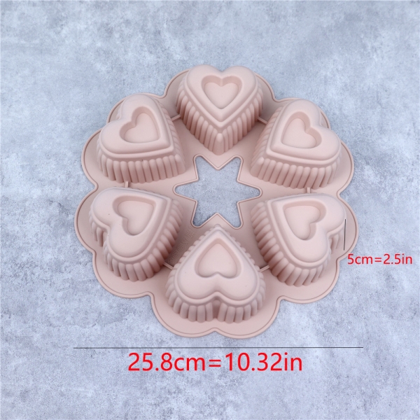 Cute Heart Silicone Mould Chocolate Fondant Jelly Ice Cube Mold